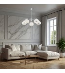 Chandeliers - Argon MARBELLA 5 fl. chandelier 5x15W (max) opal matt chrome 2087 - product 2