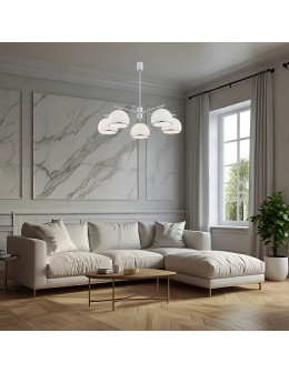 Argon MARBELLA żyrandol 5 pł. 5x15W (max) opal mat chrom 2087 - produkt 2