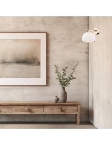 Argon MARBELLA kinkiet 1 pł. 1x15W (max) opal mat mosiądz 4255 - produkt 2