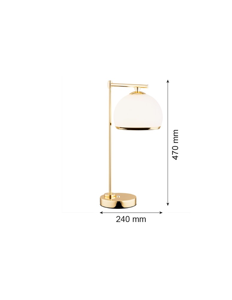 Desk lamps - Argon MARBELLA PLUS 1 fl. table lamp 1x15W (max) opal mat brass 8120 - product kolory-swiatla.pl 2