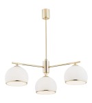 Chandeliers - Argon MARBELLA 3 fl. chandelier 3x15W (max) opal matt brass 1488 - product 1