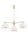 Argon MARBELLA 3 fl. chandelier 3x15W (max) opal matt brass 1488