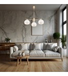 Argon MARBELLA żyrandol 3 pł. 3x15W (max) opal mat mosiądz 1488