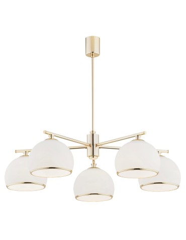 Argon MARBELLA 5 fl. chandelier 5x15W (max) opal mat brass 2088