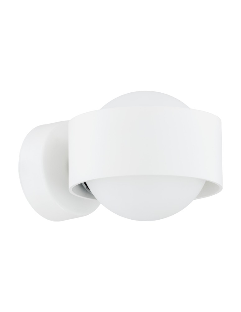 Bathroom wall lamps - Argon MASSIMO PLUS wall lamp 1 pł. 1x6W LED (max) opal mat IP44 white structure 8057 - product kolory-swiatla.pl 1