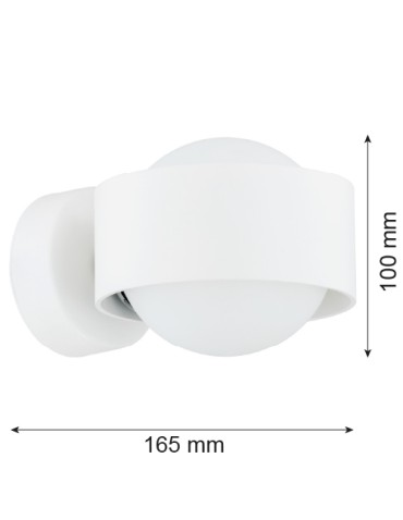 Argon MASSIMO PLUS kinkiet 1 pł. 1x6W LED (max) opal mat IP44 biały struktura 8057 - produkt 2