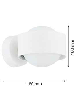 Argon MASSIMO PLUS kinkiet 1 pł. 1x6W LED (max) opal mat IP44 biały struktura 8057 - produkt 2