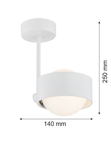 Argon MASSIMO PLUS lampa wisząca 1 pł. 1x6W LED (max) opal mat IP44 biały struktura 8058 - produkt 2
