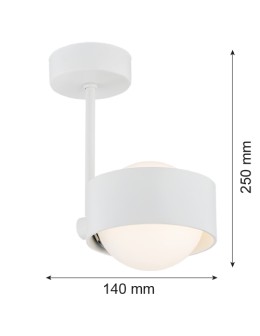 Argon MASSIMO PLUS lampa wisząca 1 pł. 1x6W LED (max) opal mat IP44 biały struktura 8058 - produkt 2