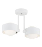 Pendant lamps - Argon MASSIMO PLUS 2 fl. pendant lamp 2x6W LED (max) opal mat IP44 white structure 7088 - product 1