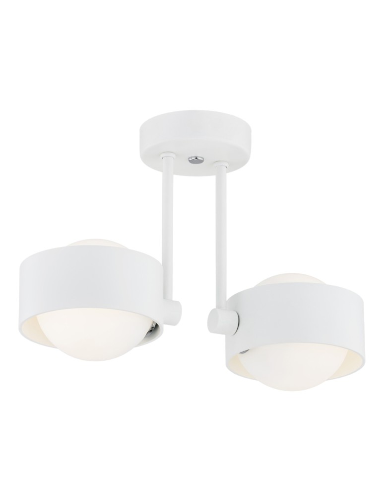 Pendant lamps - Argon MASSIMO PLUS 2 fl. pendant lamp 2x6W LED (max) opal mat IP44 white structure 7088 - product kolory-swiatla.pl 1