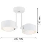 Argon MASSIMO PLUS lampa wisząca 2 pł. 2x6W LED (max) opal mat IP44 biały struktura 7088 Argon MASSIMO PLUS lampa wisząca 2 pł. 2x6W LED (max) opal mat IP44 biały struktura 7088