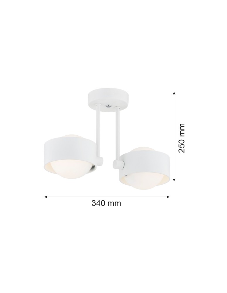 Argon MASSIMO PLUS lampa wisząca 2 pł. 2x6W LED (max) opal mat IP44 biały struktura 7088 Argon MASSIMO PLUS lampa wisząca 2 pł. 2x6W LED (max) opal mat IP44 biały struktura 7088