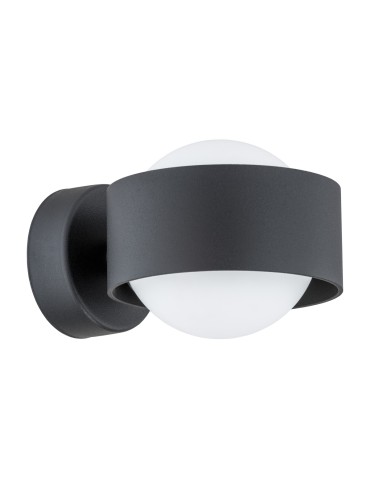 Argon MASSIMO PLUS wall lamp 1 pł. 1x6W LED (max) opal mat IP44 black structure 8059