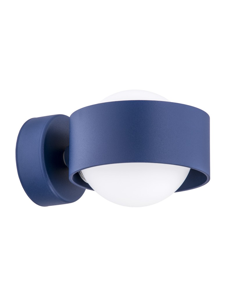 Bathroom wall lamps - Argon MASSIMO PLUS wall lamp 1 pł. 1x6W LED (max) opal mat IP44 navy blue structure 8061 - product kolory-swiatla.pl 1