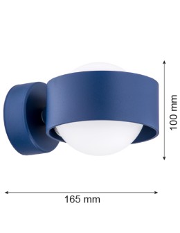 Argon MASSIMO PLUS wall lamp 1 pł. 1x6W LED (max) opal mat IP44 navy blue structure 8061 - product 2