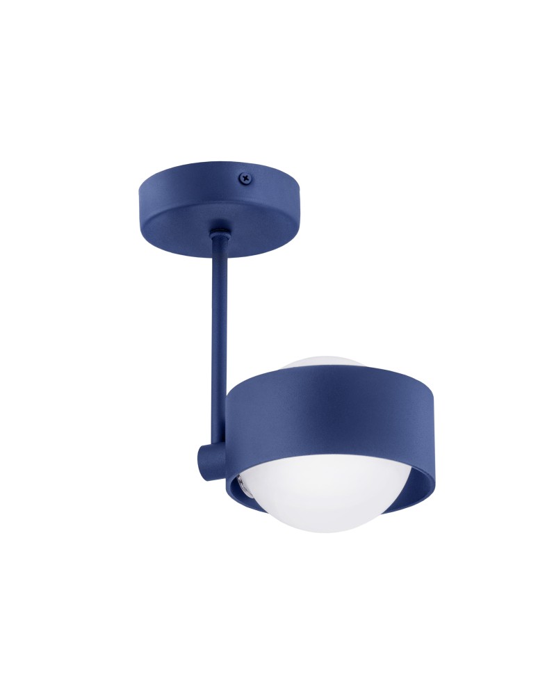 Single pendant lamps - Argon MASSIMO PLUS pendant lamp 1 pł. 1x6W LED (max) opal mat IP44 navy blue structure 8062 - product kolory-swiatla.pl 1