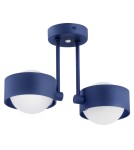 Pendant lamps - Argon MASSIMO PLUS 2 fl. pendant lamp 2x6W LED (max) opal matt IP44 navy blue structure 7090 - product 1