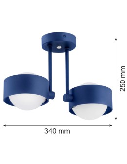Argon MASSIMO PLUS lampa wisząca 2 pł. 2x6W LED (max) opal mat IP44 granat struktura 7090 - produkt 2