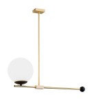 Single pendant lamps - Argon MEGAN 1 fl. pendant lamp 1x7W (max) opal matt brushed brass 4738 - product 1
