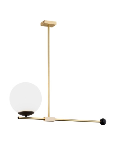 Argon MEGAN 1 fl. pendant lamp 1x7W (max) opal matt brushed brass 4738