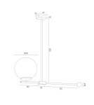 Single pendant lamps - Argon MEGAN 1 fl. pendant lamp 1x7W (max) opal matt brushed brass 4738 - product 5