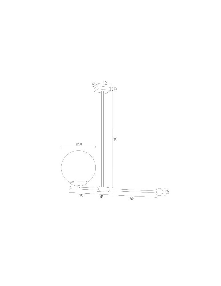 Single pendant lamps - Argon MEGAN 1 fl. pendant lamp 1x7W (max) opal matt brushed brass 4738 - product kolory-swiatla.pl 5