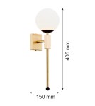 Wall lamps - Argon MEGAN kinet 1 pł. 1x7W (max) opal matt brushed brass 4740 - product 3