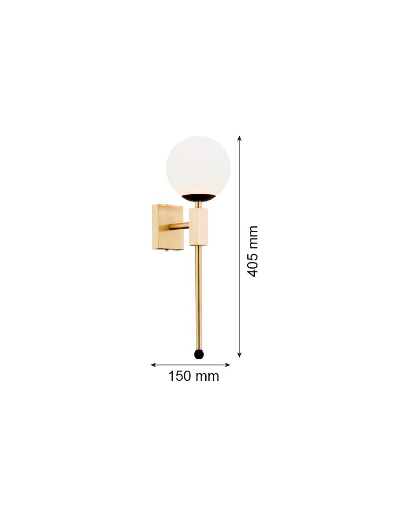 Argon MEGAN kiniet 1 pł. 1x7W (max) opal mat mosiądz szczotkowany 4740
