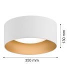 Round ceiling lamps - Argon MOHITO plafond 2 fl. 2x15W (max) white structure outside gold inside 703 - product 2