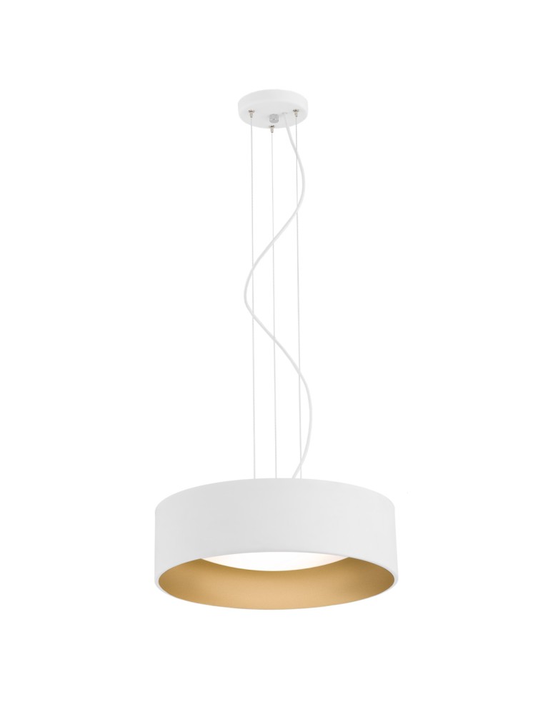 Pendant lamps - Argon MOHITO 3 fl. pendant lamp 3x15W (max) white structure outside gold inside 1213 - product kolory-swiatla.pl 1