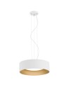 Argon MOHITO 3 fl. pendant lamp 3x15W (max) white structure outside gold inside 1213