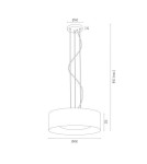 Argon MOHITO lampa wisząca 3 pł. 3x15W (max) biały struktura na zewnątrz złoty wewnątrz 1213
