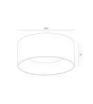 Round ceiling lamps - Argon MOHITO plafond 2 fl. 2x15W (max) black structure outside silver inside 704 - product 3