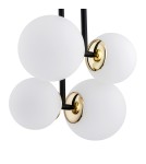 Pendant lamps - Argon MORITZ 4 fl. pendant lamp 4x15W (max) opal mat black structure 1739 - product 5