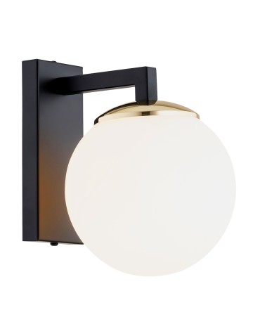 Argon MORITZ 1 pł. kiniet 1x15W (max) opal mat black structure 4771