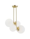 Argon MORITZ 4 fl. pendant lamp 4x15W (max) opal mat brass 1743