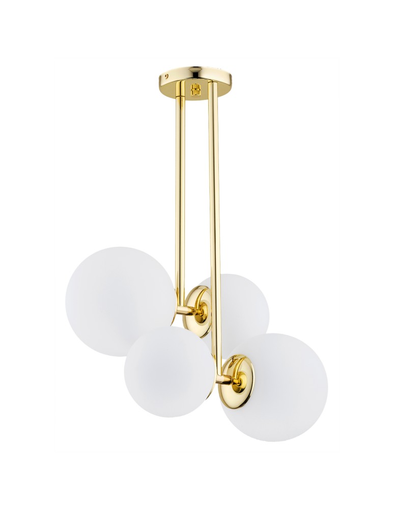Pendant lamps - Argon MORITZ 4 fl. pendant lamp 4x15W (max) opal mat brass 1743 - product kolory-swiatla.pl 2