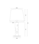 Argon NANCY lampa stołowa 1 pł. 1x15W (max) błękitny transparentny 3844