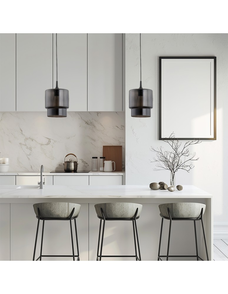 Single pendant lamps - Argon NEWA pendant lamp 1 pł. 1x15W (max) graphite 3270 - product kolory-swiatla.pl 2