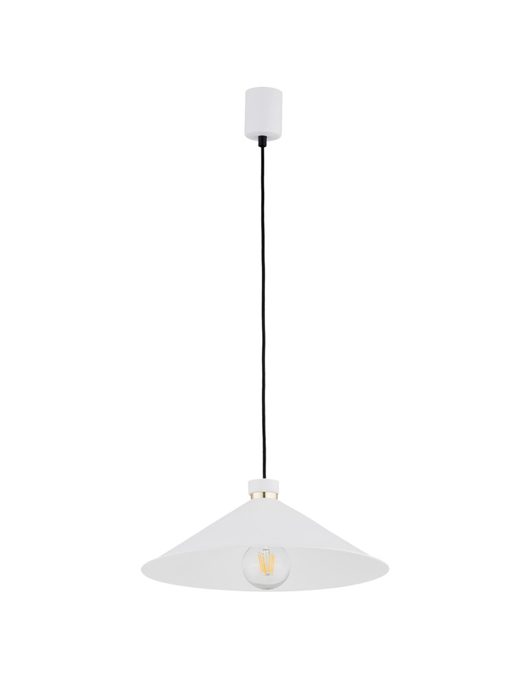 Industrial pendant lamps - Argon NASHVILLE pendant lamp 1 pł. 1x15W (max) white structure brass elements 4693 - product kolory-swiatla.pl 2