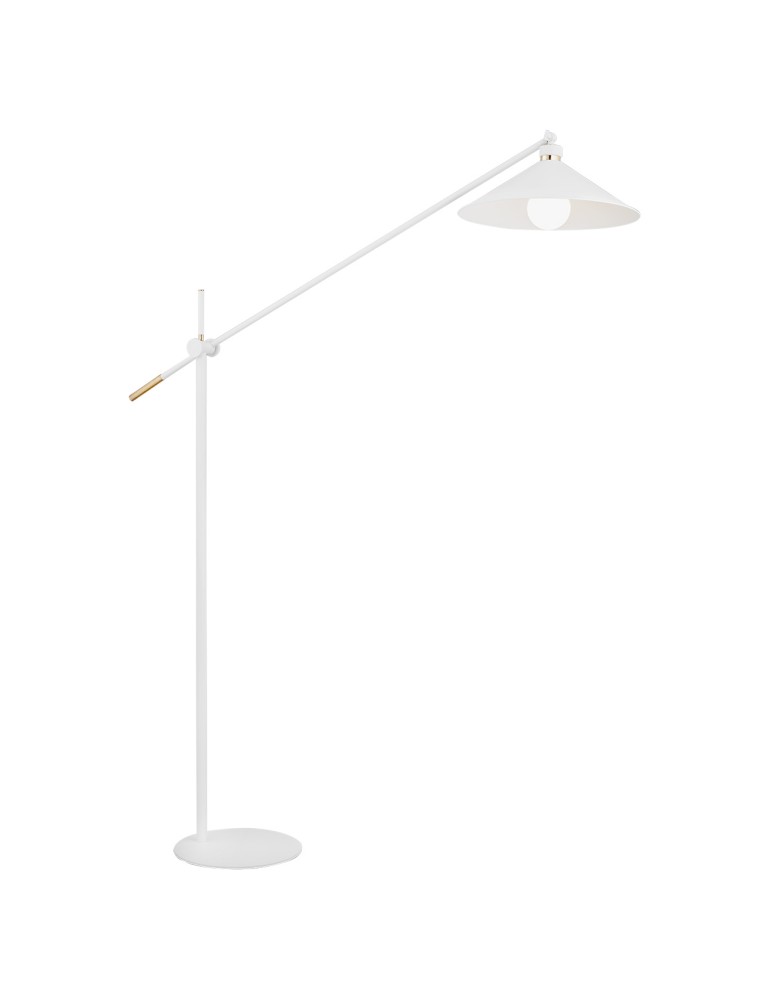 Broken floor lamps - Argon NASHVILLE floor lamp 1 pł. 1x15W (max) white structure brass elements 4731 - product kolory-swiatla.pl 1
