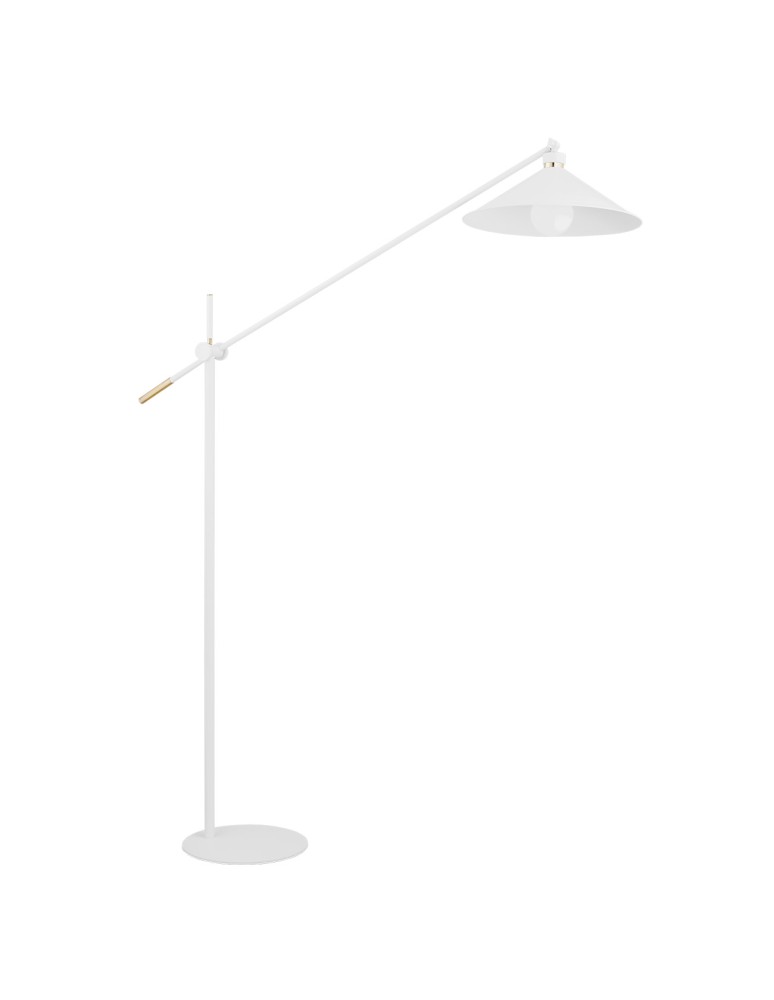 Broken floor lamps - Argon NASHVILLE floor lamp 1 pł. 1x15W (max) white structure brass elements 4731 - product kolory-swiatla.pl 2