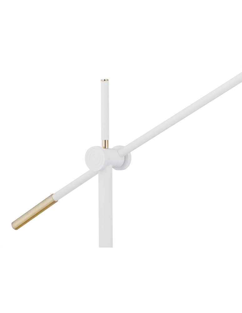 Broken floor lamps - Argon NASHVILLE floor lamp 1 pł. 1x15W (max) white structure brass elements 4731 - product kolory-swiatla.pl 4