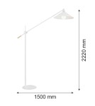 Broken floor lamps - Argon NASHVILLE floor lamp 1 pł. 1x15W (max) white structure brass elements 4731 - product 6