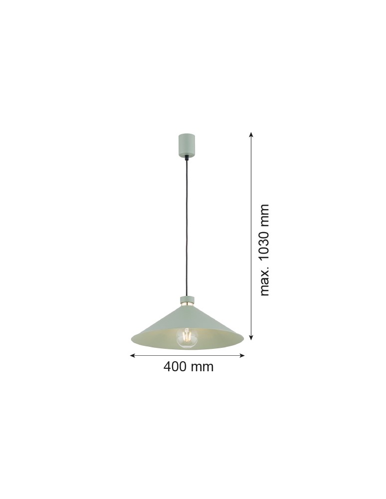 Industrial pendant lamps - Argon NASHVILLE pendant lamp 1 pł. 1x15W (max) sage structure brass elements 4694 - product kolory-swiatla.pl 6