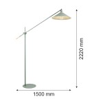 Broken floor lamps - Argon NASHVILLE floor lamp 1 pł. 1x15W (max) sage structure brass elements 4733 - product 6