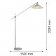 Argon NASHVILLE lampa podłogowa 1 pł. 1x15W (max) szałwia struktura elementy mosiądzowane 4733