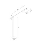 Broken floor lamps - Argon NASHVILLE floor lamp 1 pł. 1x15W (max) sage structure brass elements 4733 - product 7