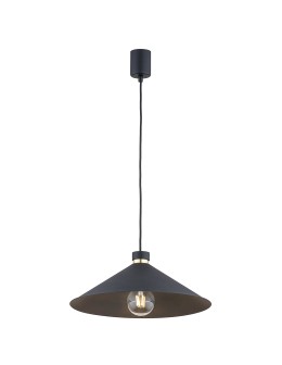 Argon NASHVILLE lampa wisząca 1 pł. 1x15W (max) czarny struktura elementy mosiądzowane 4695